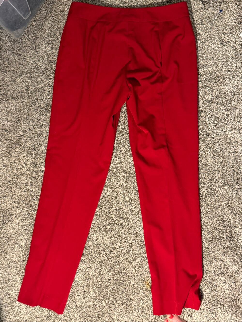 Trina Turk Red Slim Ankle Dress Pants Split Hem Women's Size 4